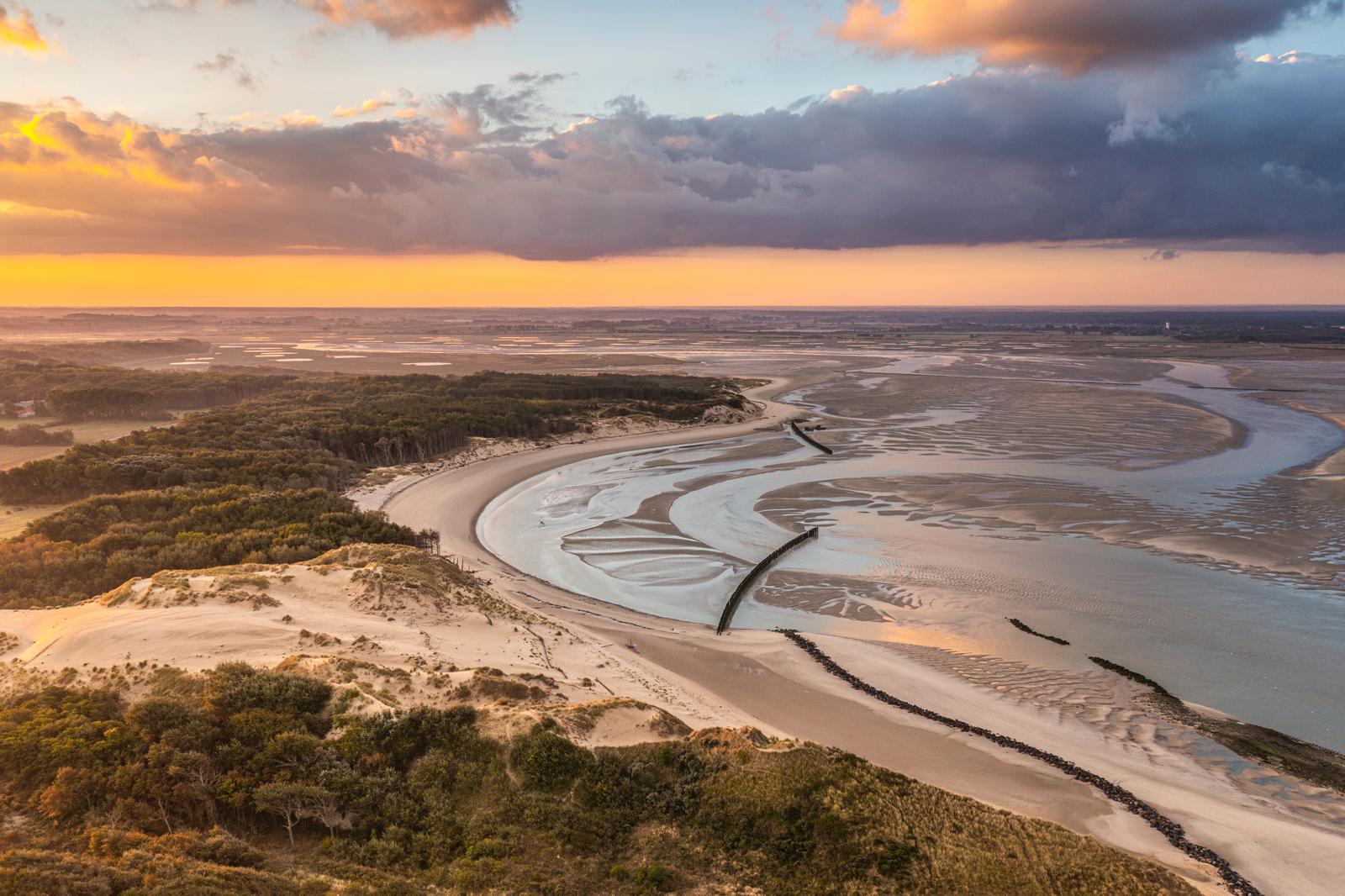 Berck-sur-Mer : baie d'Authie vue aérienne