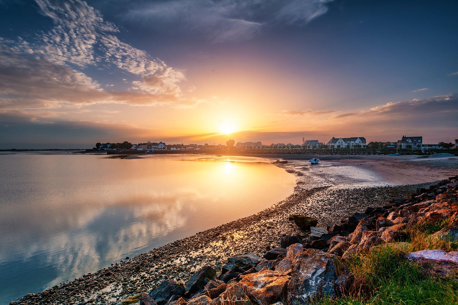Coucher de soleil en baie de Somme 01