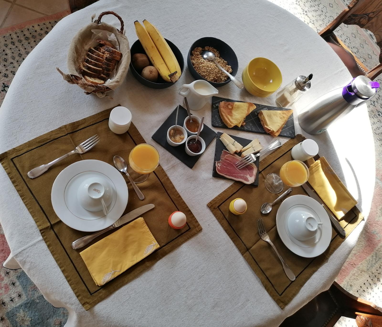 Les Rues-des-Vignes : Chaumière du Tordoir - Petit-déjeuner 01