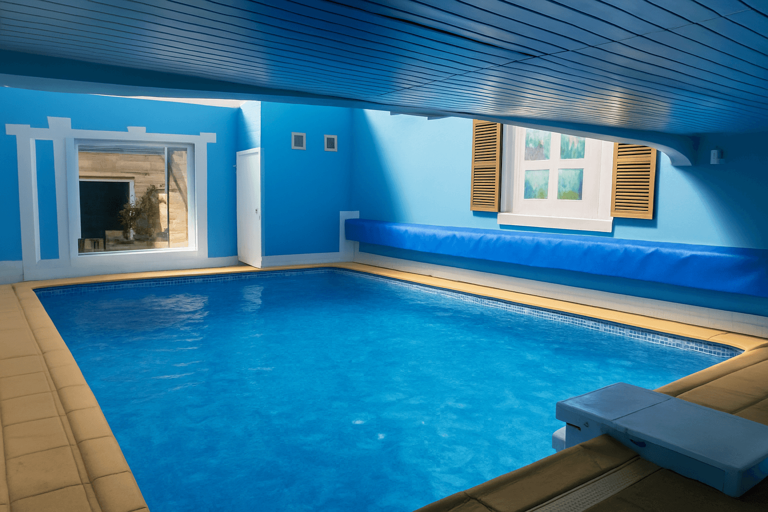 Marchais : piscine du Grand Logis