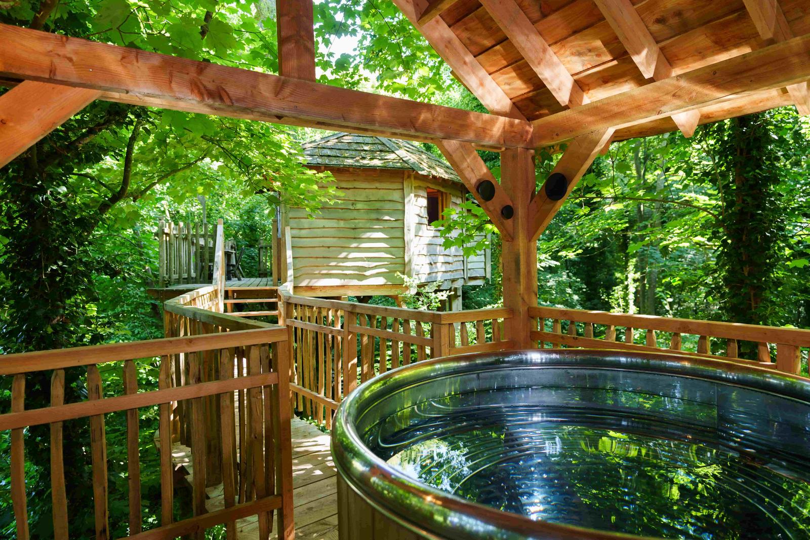 Raray : Cabanes des Grands Chênes - cabane spa cachette