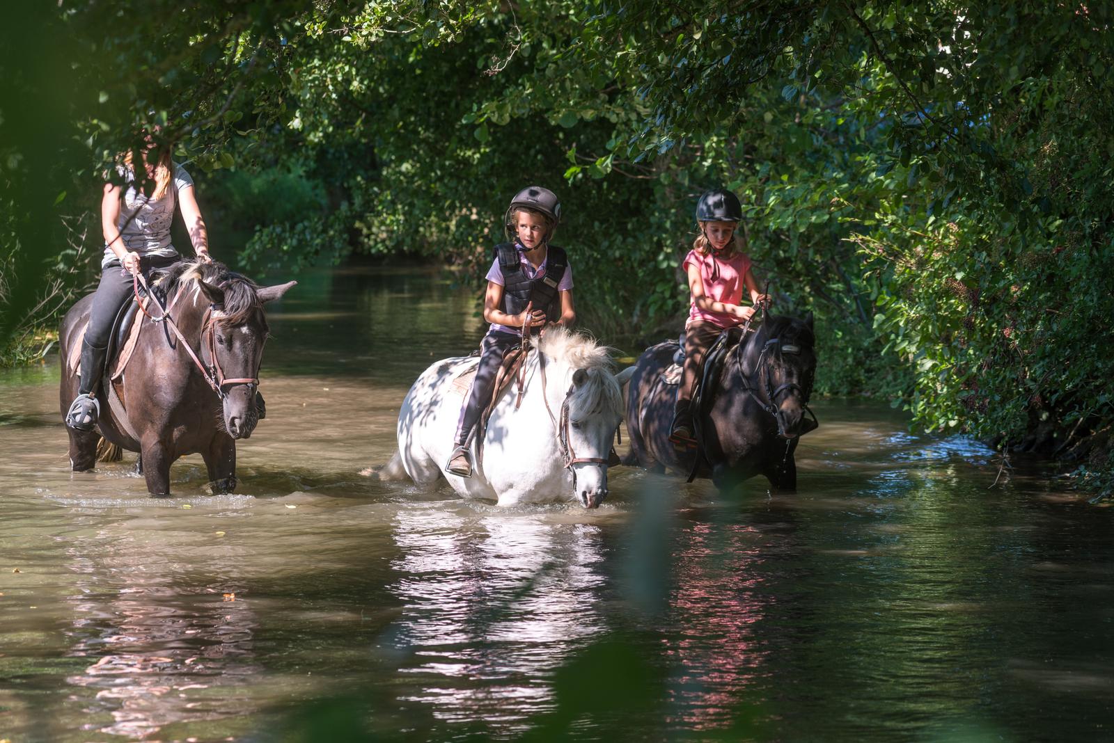 Beauchamps : promenade à cheval en famille au domaine du Lieu-Dieu