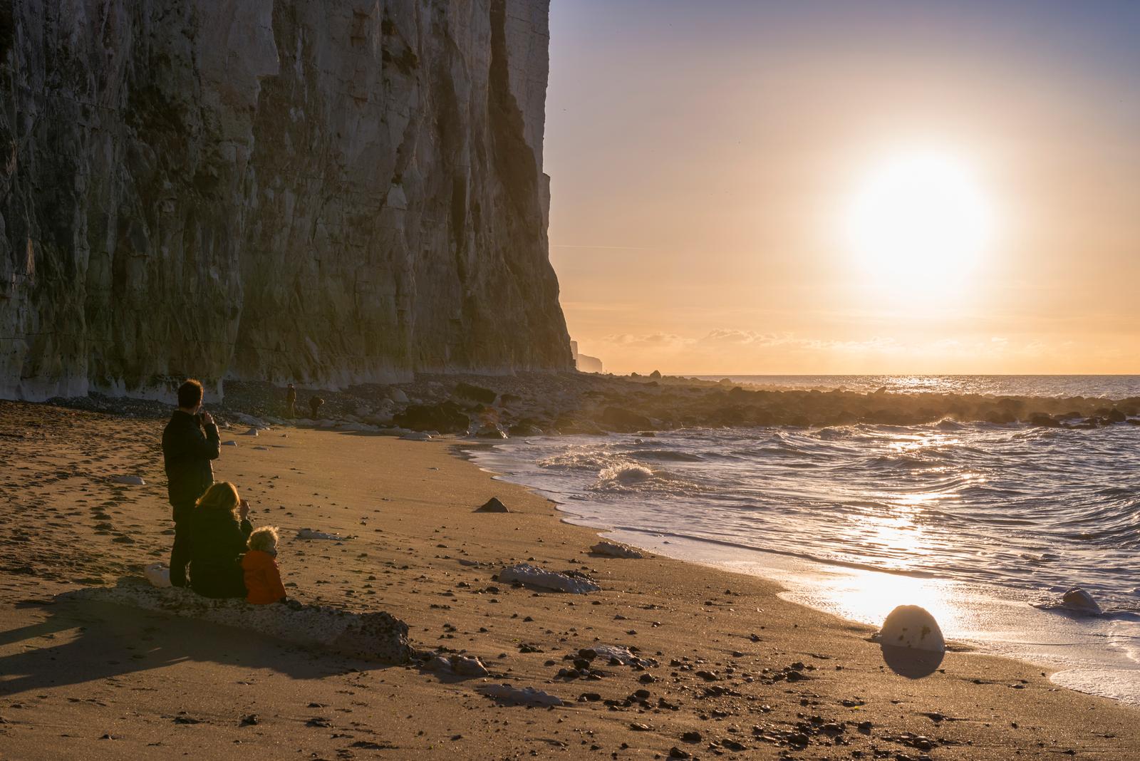 Ault : famille sur la plage