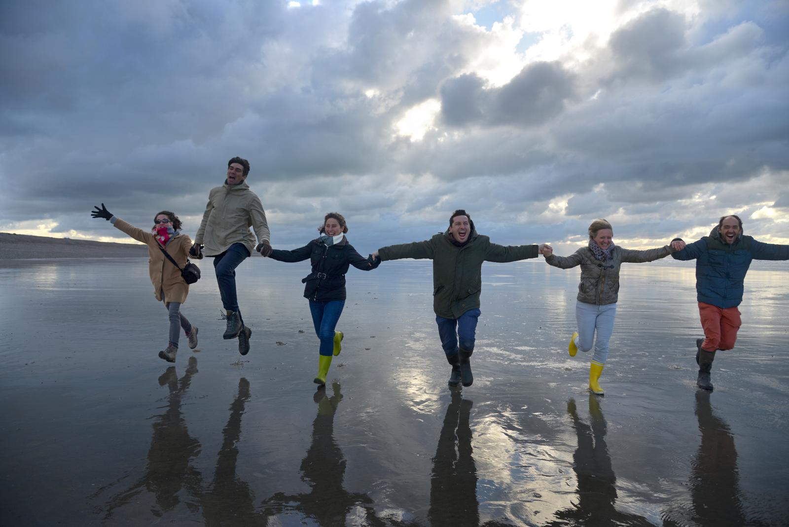 Cayeux-sur-Mer : amis sur la plage