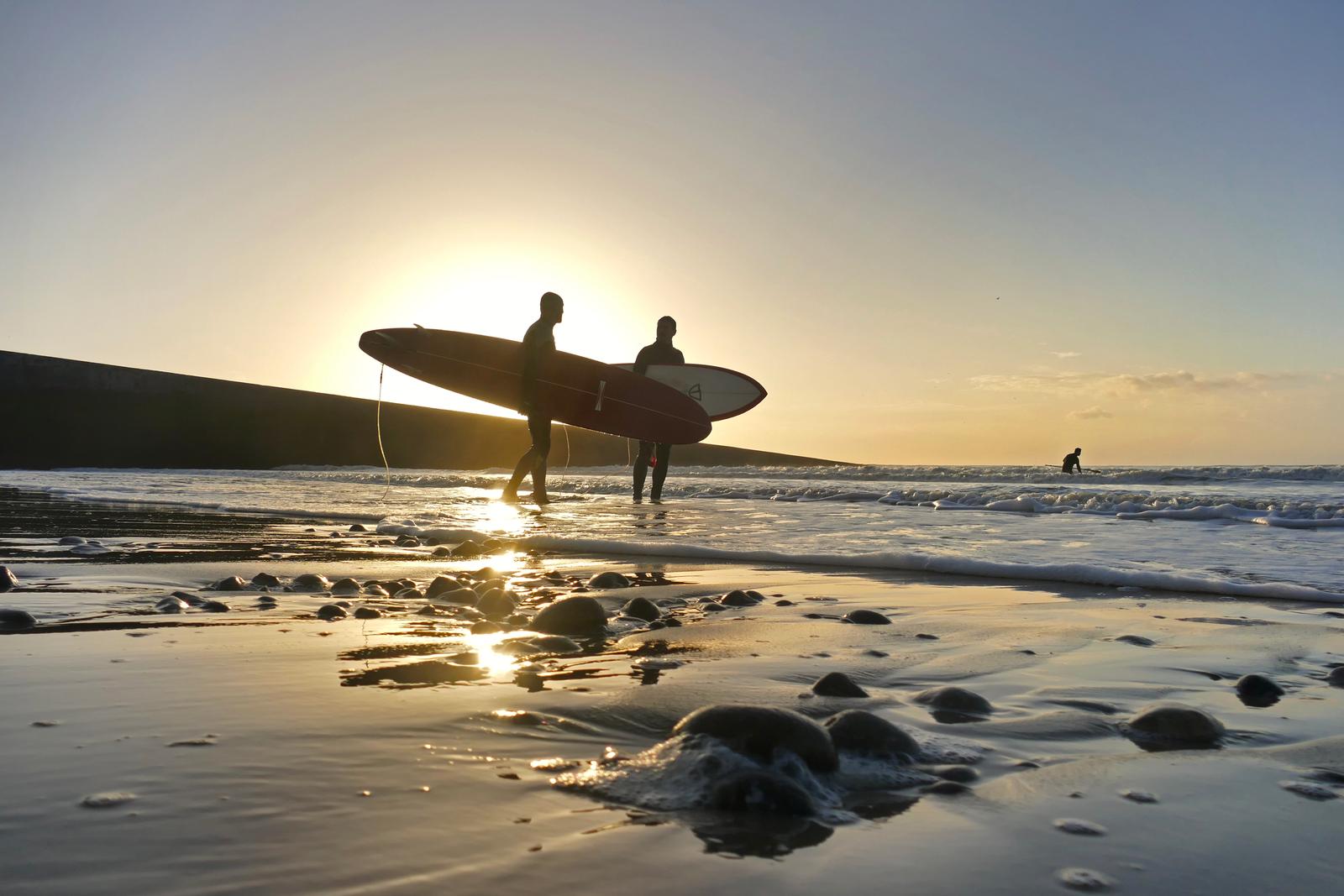 Mers-les-Bains : stand-up paddle au soleil couchant 03