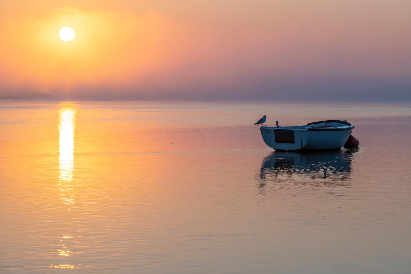 Saint-Valery-sur-Somme : barque en mer