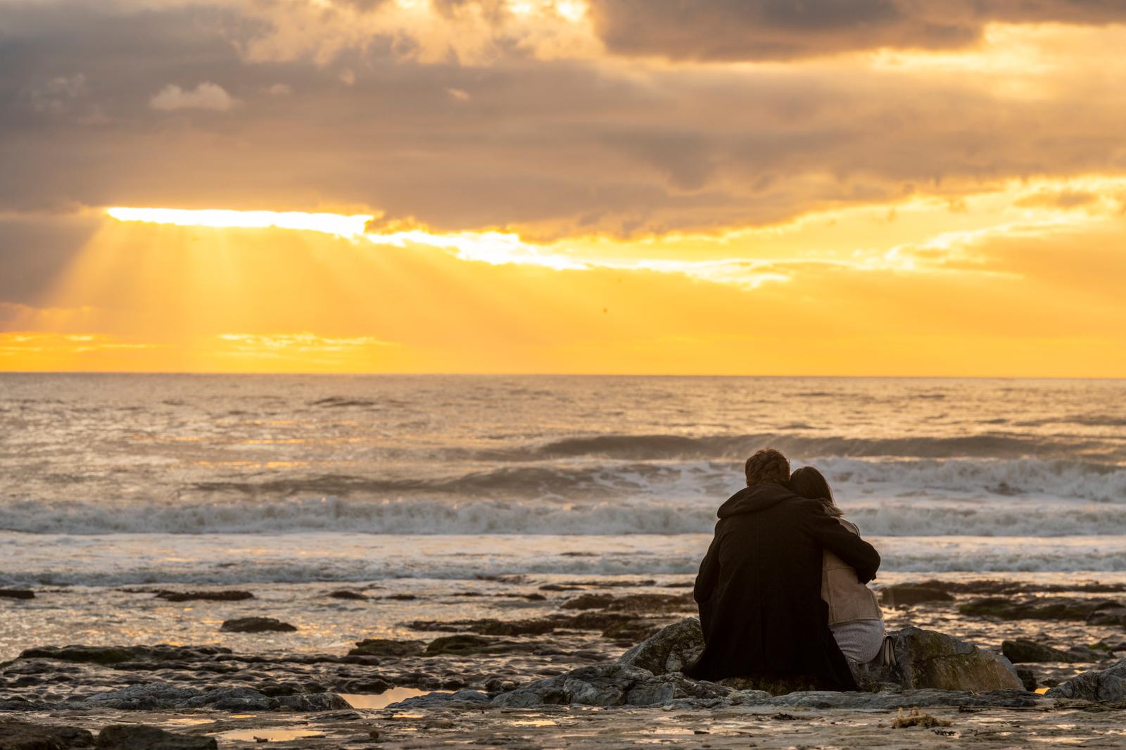 Ambleteuse : couple au coucher du soleil 01