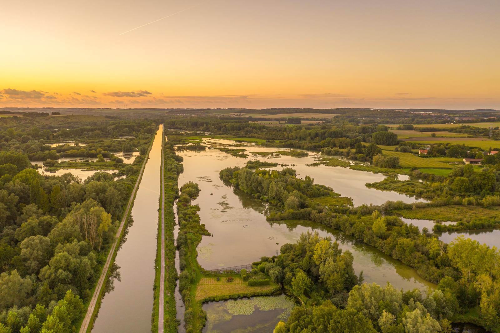 Bourdon : marais des Cavins, vue aérienne