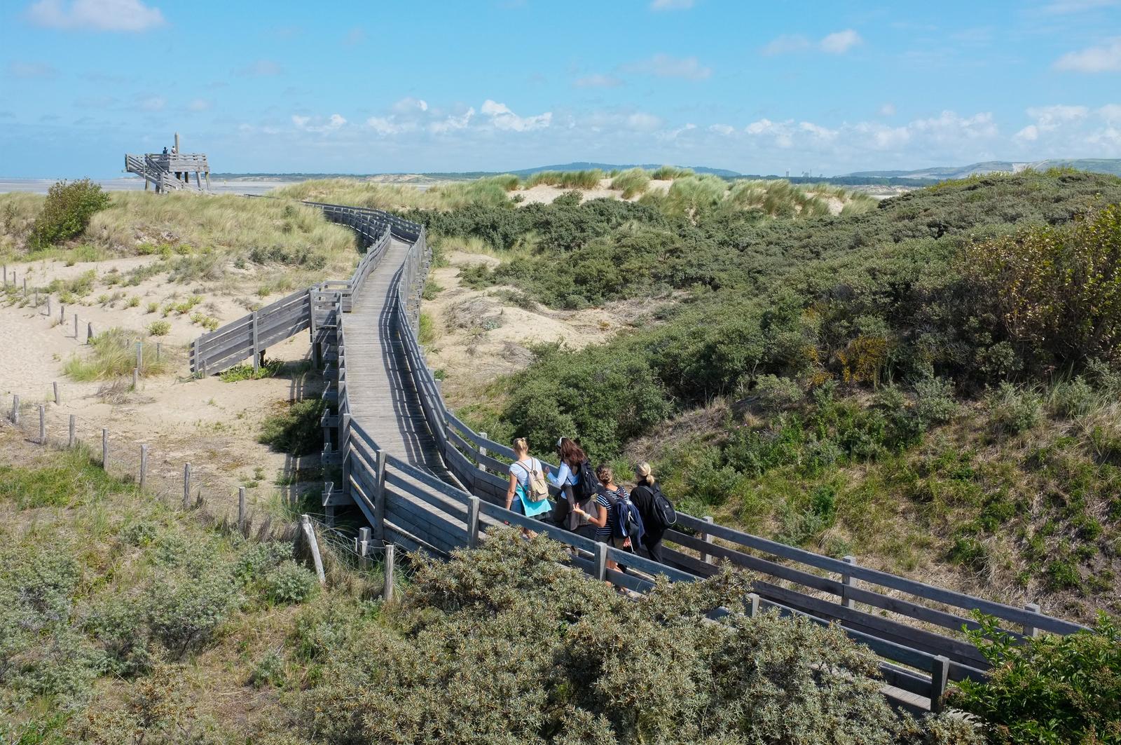 Le Touquet-Paris-Plage : amis sur un ponton de bois