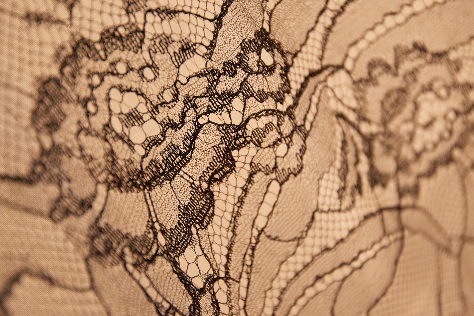Caudry : musée des dentelles et broderies, détail de dentelle