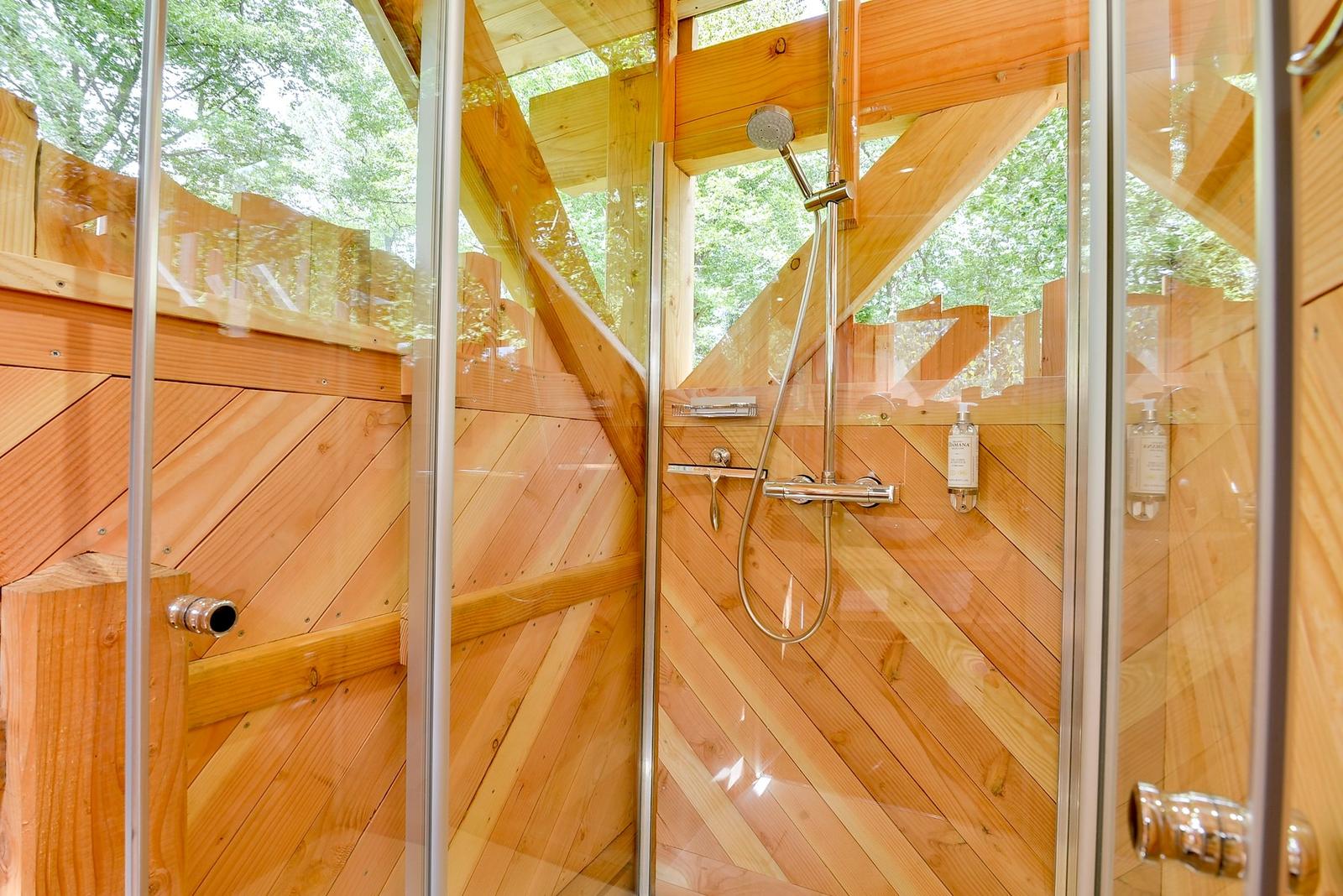 Le Bois de RosoyCabane spa charme douche - bois de rosoy