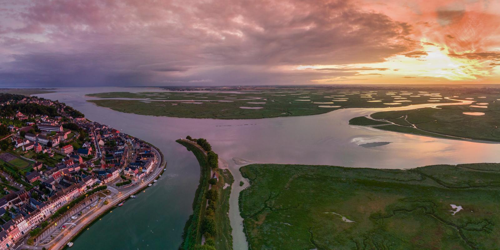 Saint-Valery-sur-Somme : vue aérienne