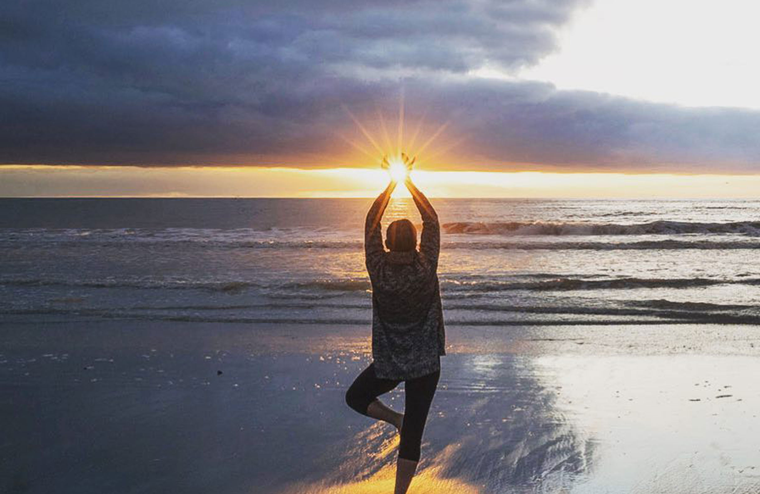 Yoga sur la plage en Baie de Somme