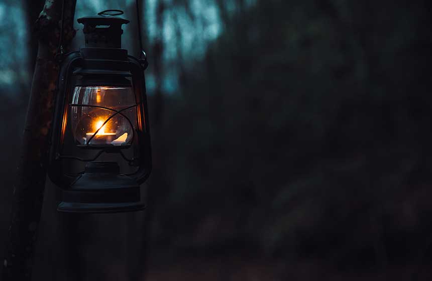 Eclairage tout doux à la lanterne. Romantique ! 
