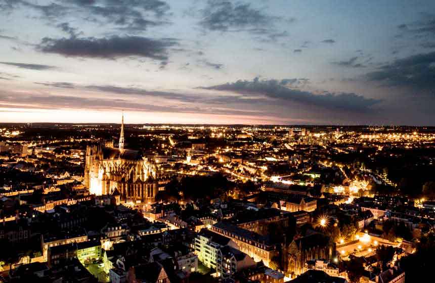 Cathédrale d’Amiens vue du ciel