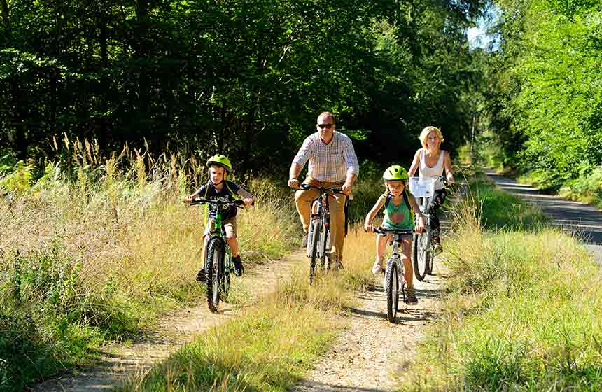 On vous prête les vélos : baladez-vous dans la forêt environnante !