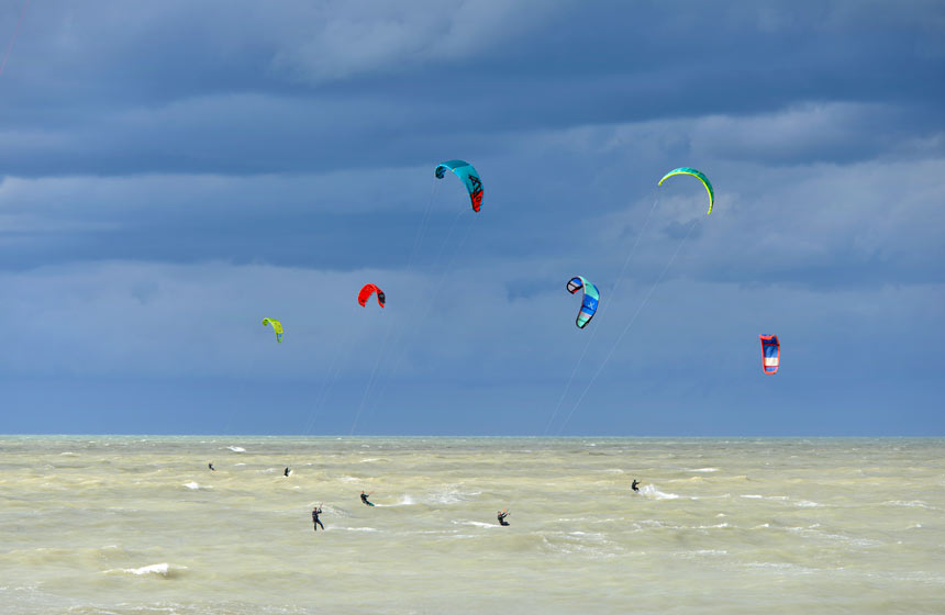 Séance de kite surf au Touquet, Merlimont, Stella...