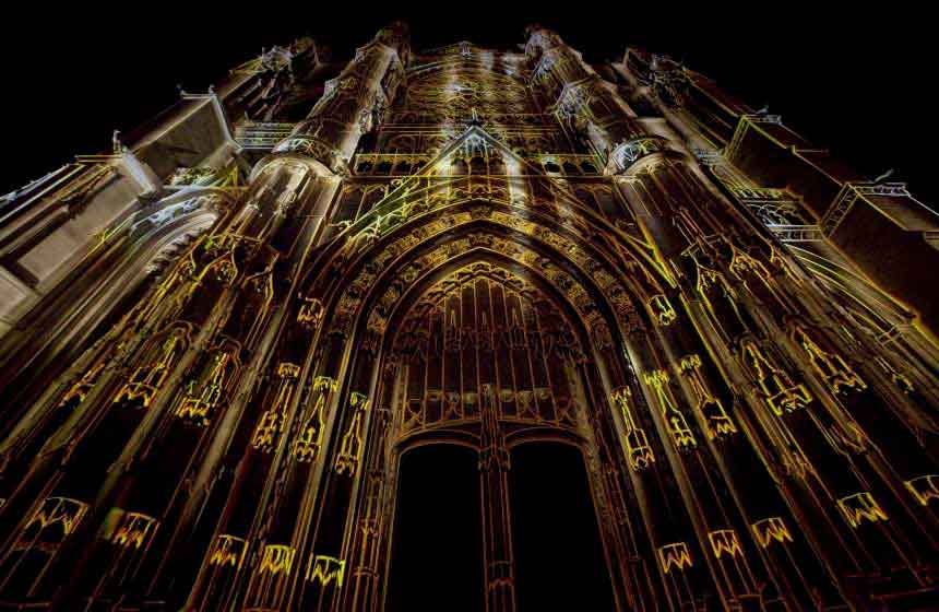 La cathédrale de Beauvais illuminée