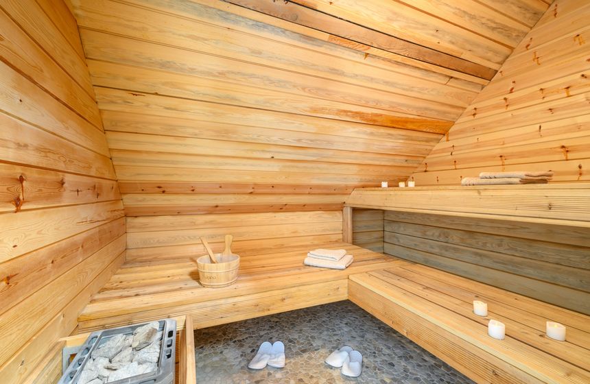 Le sauna dans votre suite - Les Herbes Hautes à Fleurbaix