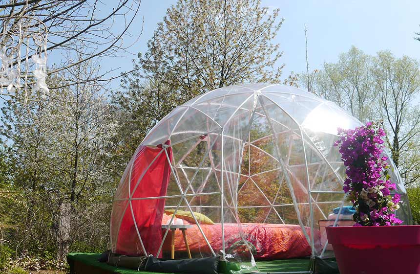 Garden Igloo - Abri bulle de jardin et Dôme pour Spa