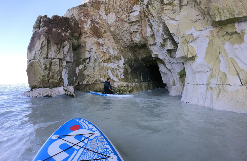 Activité paddle jusqu'aux falaises de Mers-les-Bains
