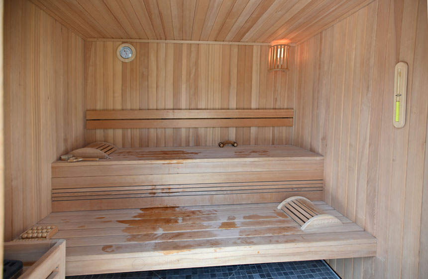 Le sauna du spa au Domaine de Diane à Quend-Plage