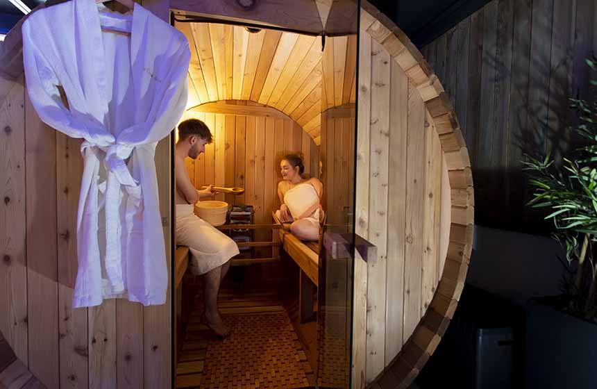Le sauna finlandais du gîte 