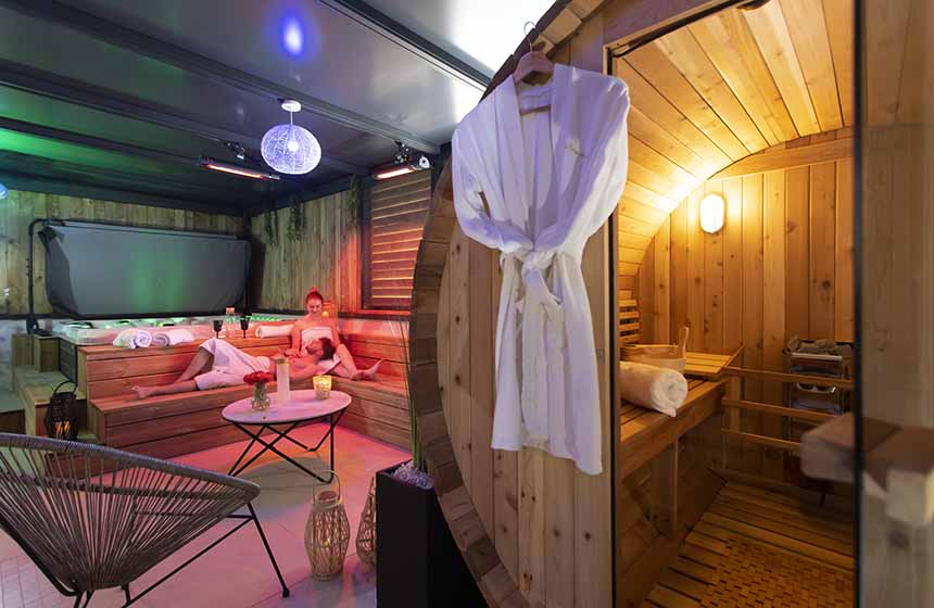 Le sauna finlandais du gîte 