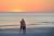 La plage de Cayeux-sur-mer au coucher du soleil