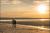 Coucher de soleil romantique sur la plage de Wissant